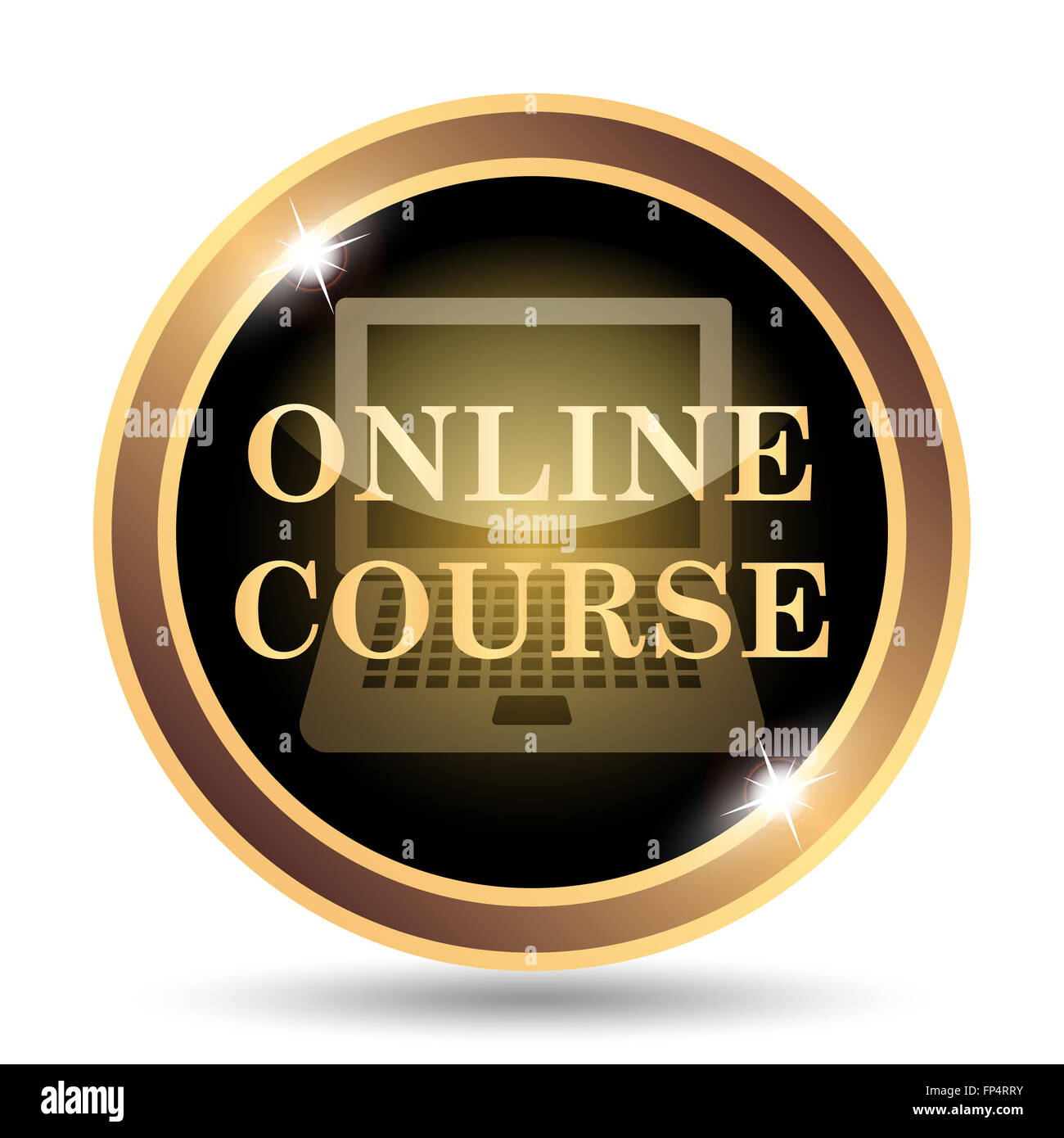 Online course icon. Internet button on white background Stock Photo - Alamy