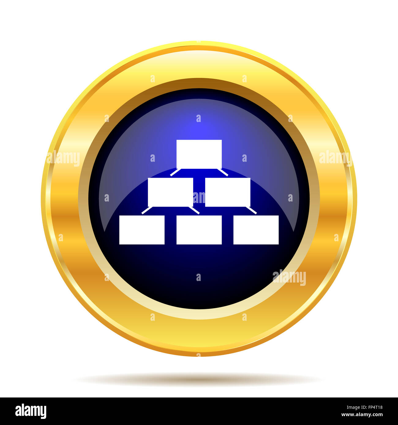 Organizational chart icon. Internet button on white background Stock ...