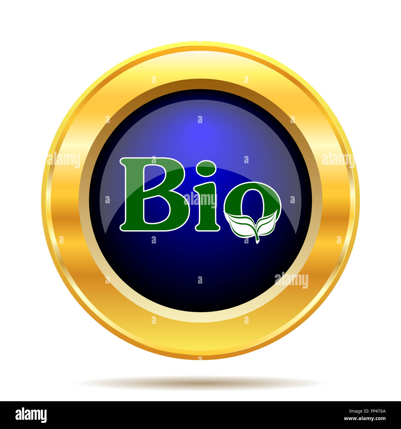Bio icon. Internet button on white background Stock Photo - Alamy