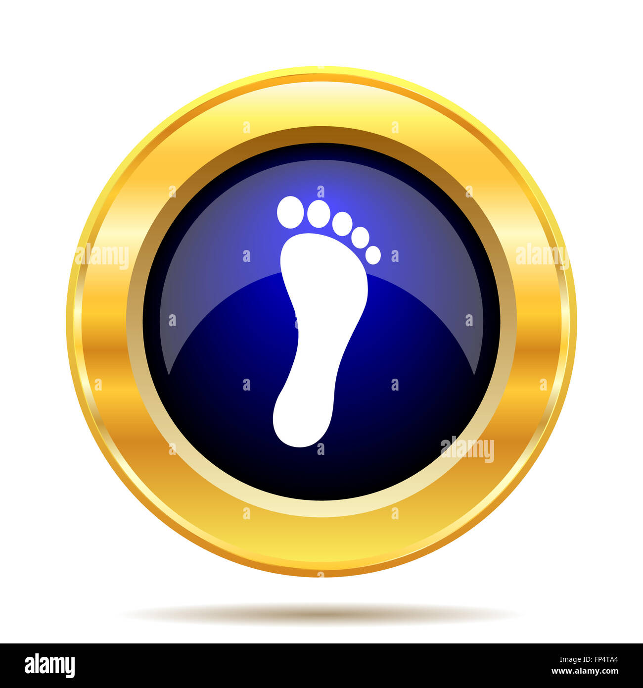 Foot print icon. Internet button on white background Stock Photo - Alamy
