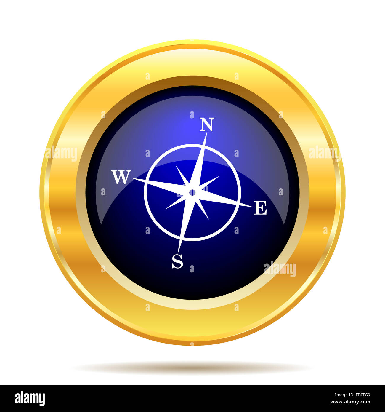 Compass icon. Internet button on white background Stock Photo - Alamy