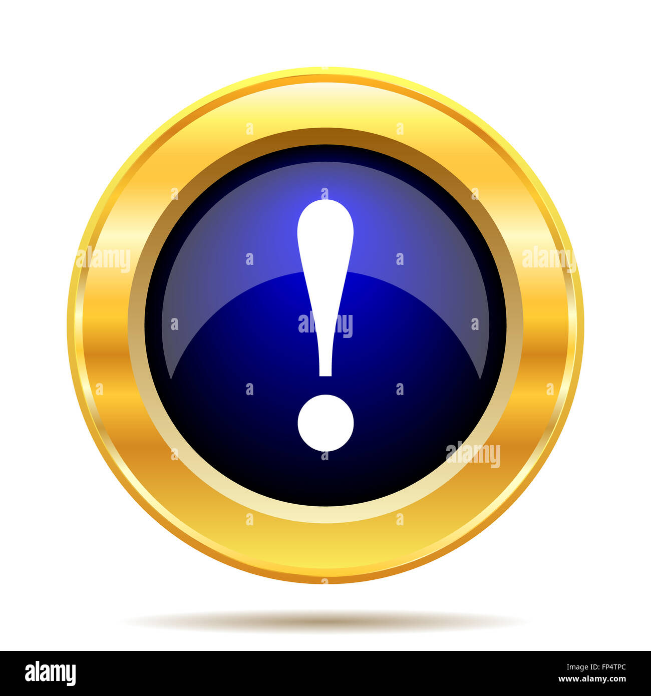 Attention icon. Internet button on white background Stock Photo - Alamy