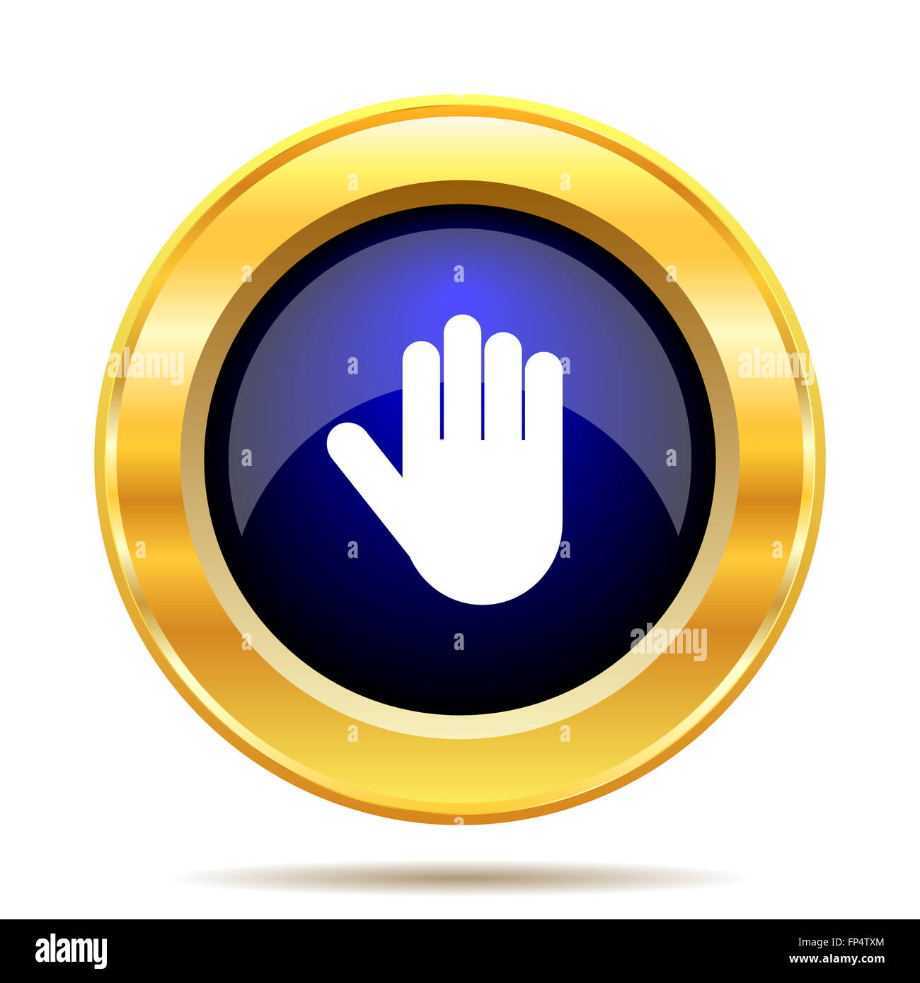 Stop icon. Internet button on white background Stock Photo - Alamy