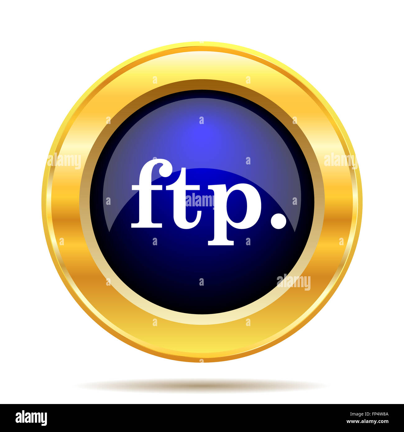 ftp. icon. Internet button on white background Stock Photo - Alamy