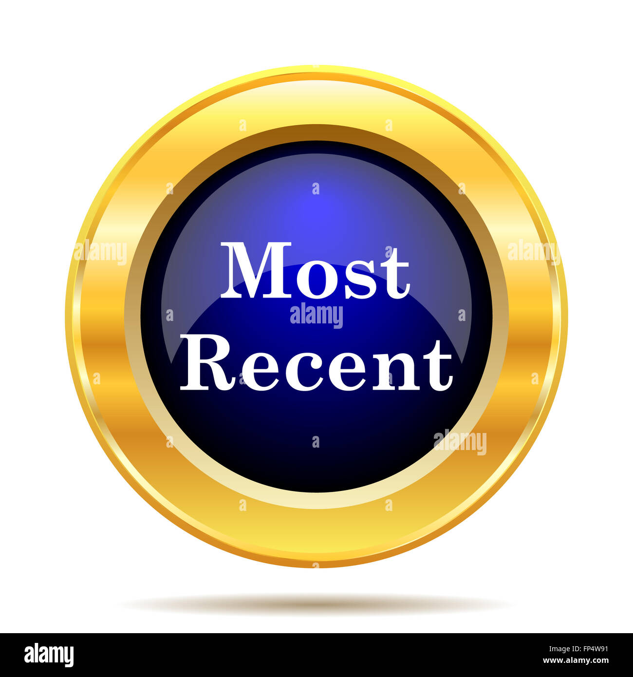 Most recent icon. Internet button on white background Stock Photo - Alamy