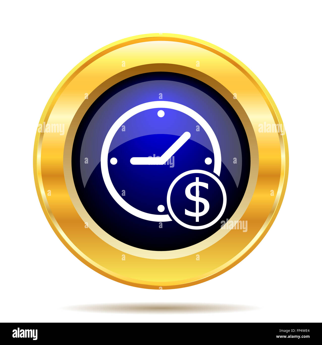 Time is money icon. Internet button on white background Stock Photo - Alamy