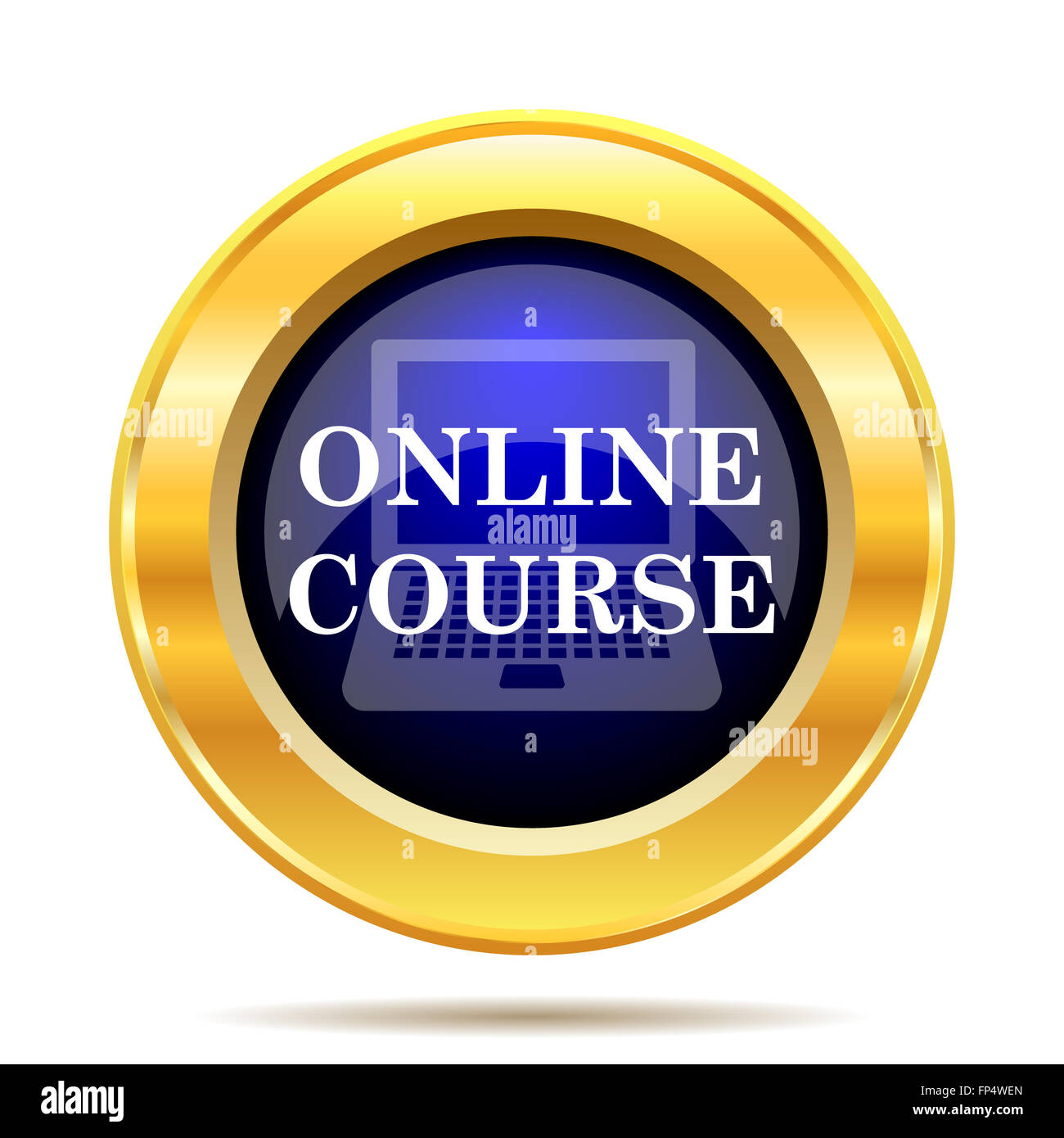 Online course icon. Internet button on white background Stock Photo - Alamy