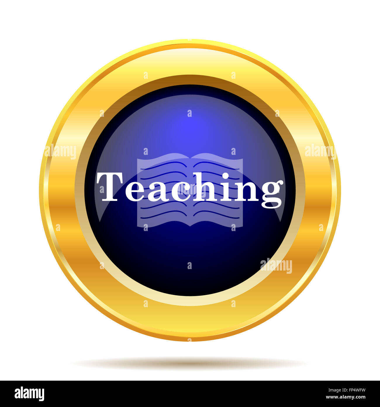 Teaching icon. Internet button on white background Stock Photo - Alamy