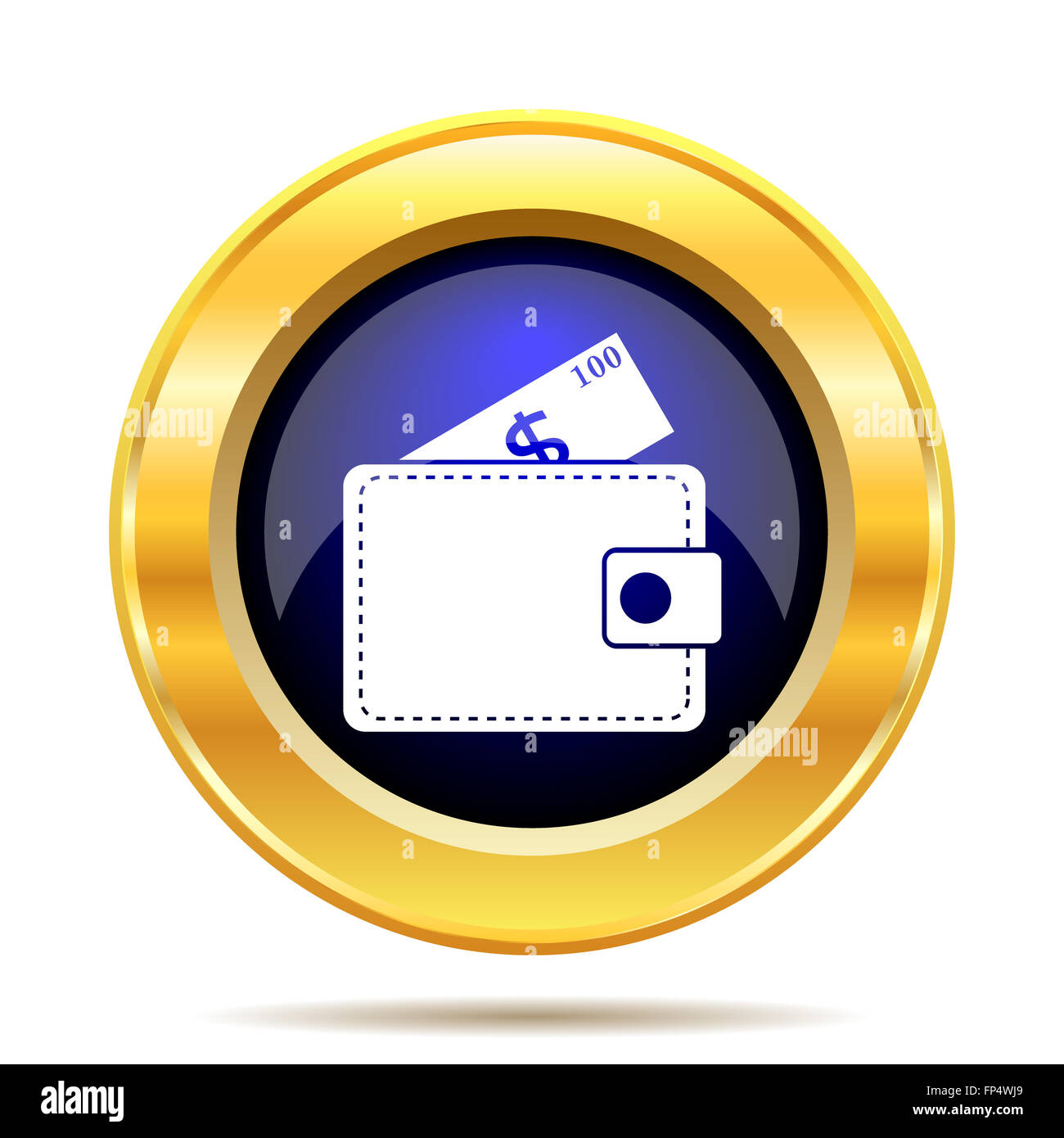 Wallet icon. Internet button on white background Stock Photo - Alamy