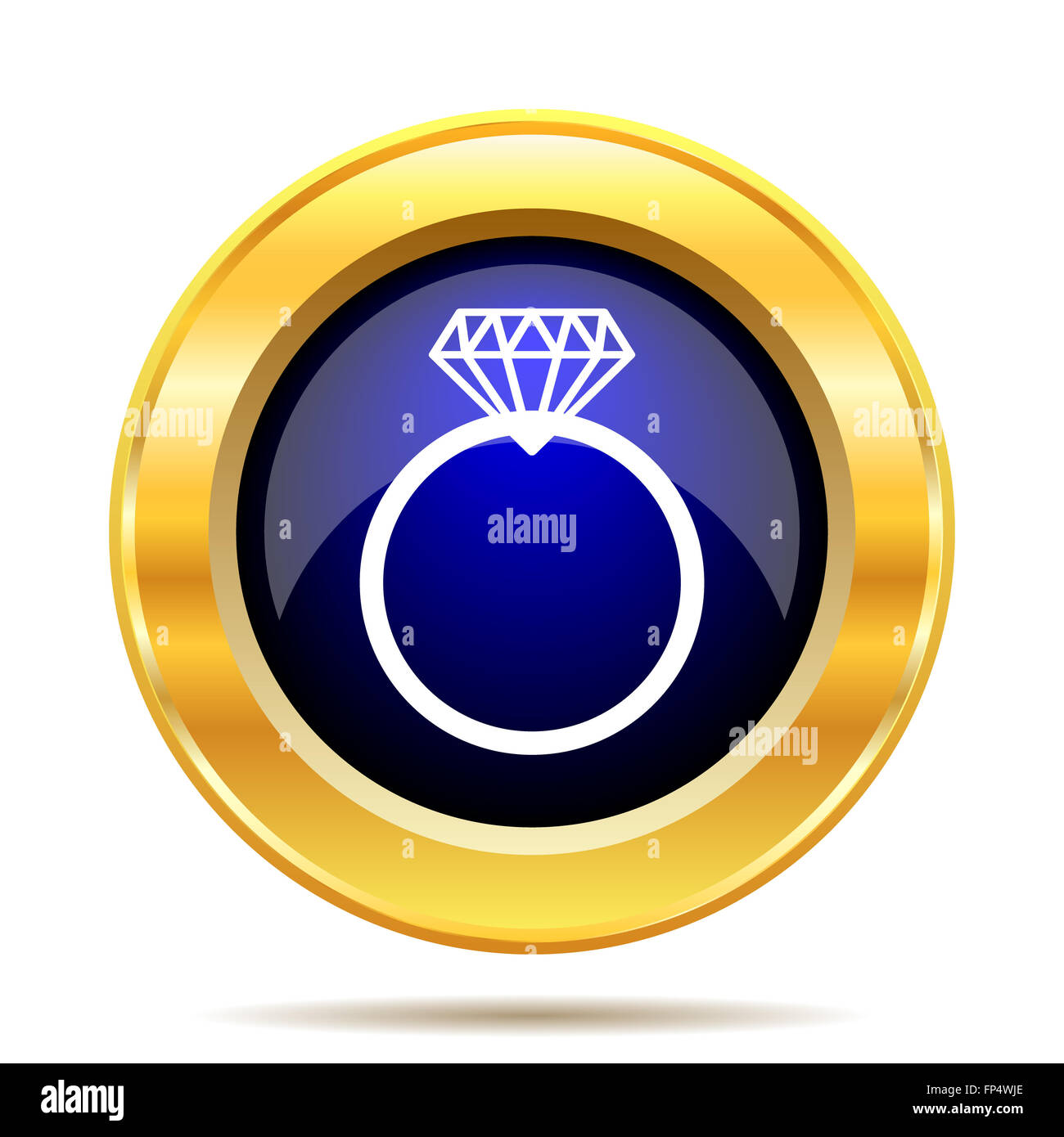 Diamond ring icon. Internet button on white background Stock Photo - Alamy