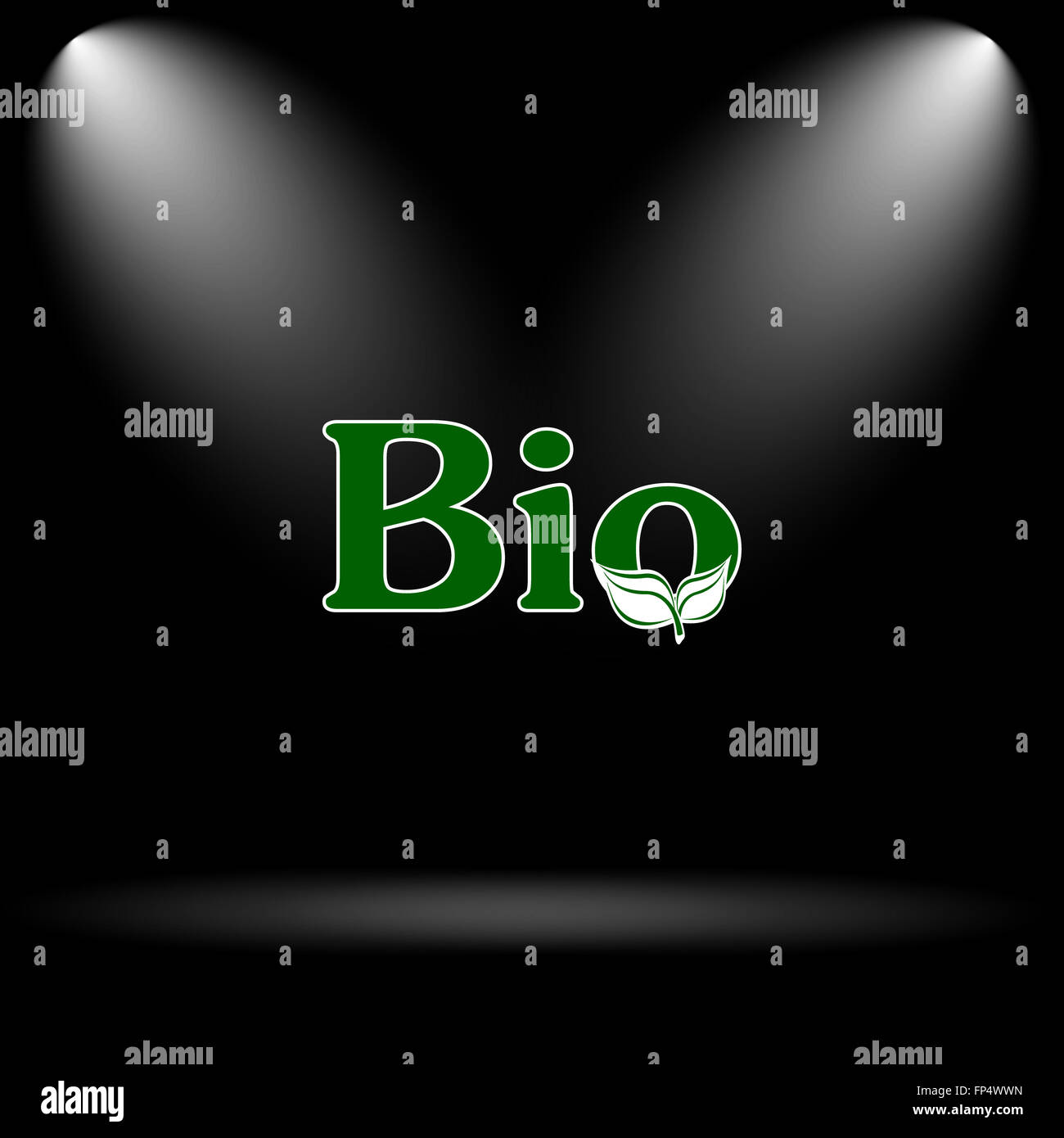 Bio icon. Internet button on black background Stock Photo - Alamy