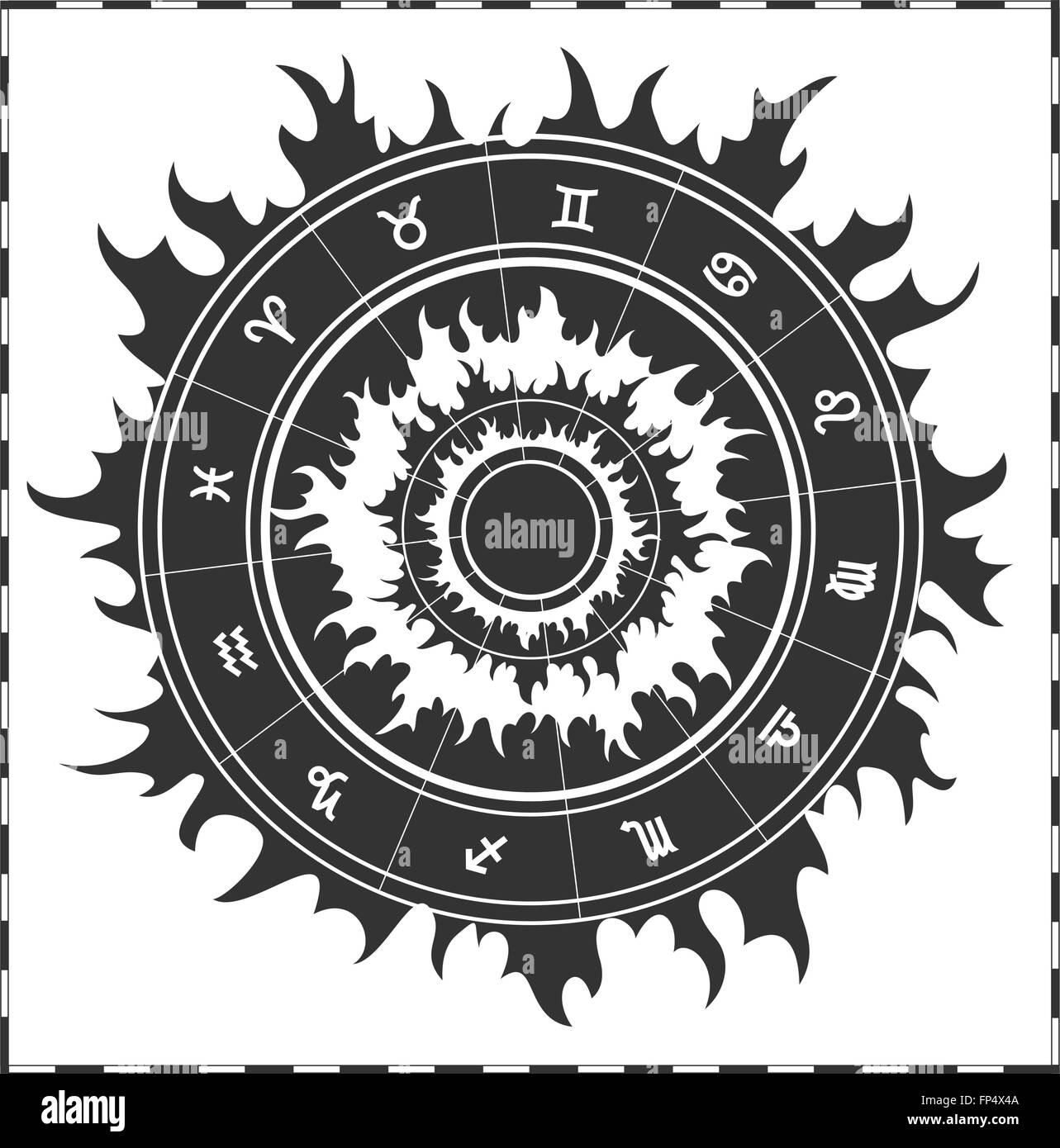 Zodiac symbols vector Stock Vector