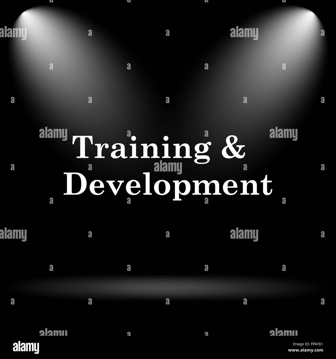Training and development icon. Internet button on black background ...