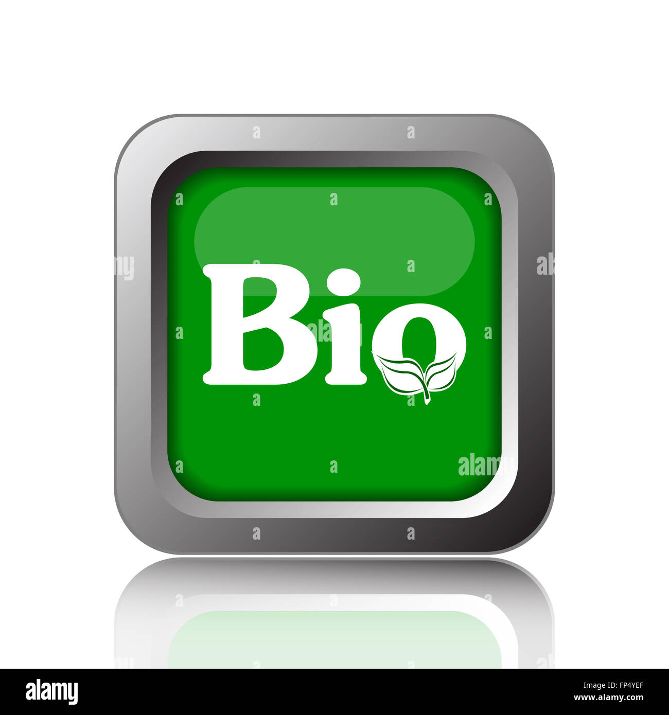 Bio icon. Internet button on black background Stock Photo - Alamy