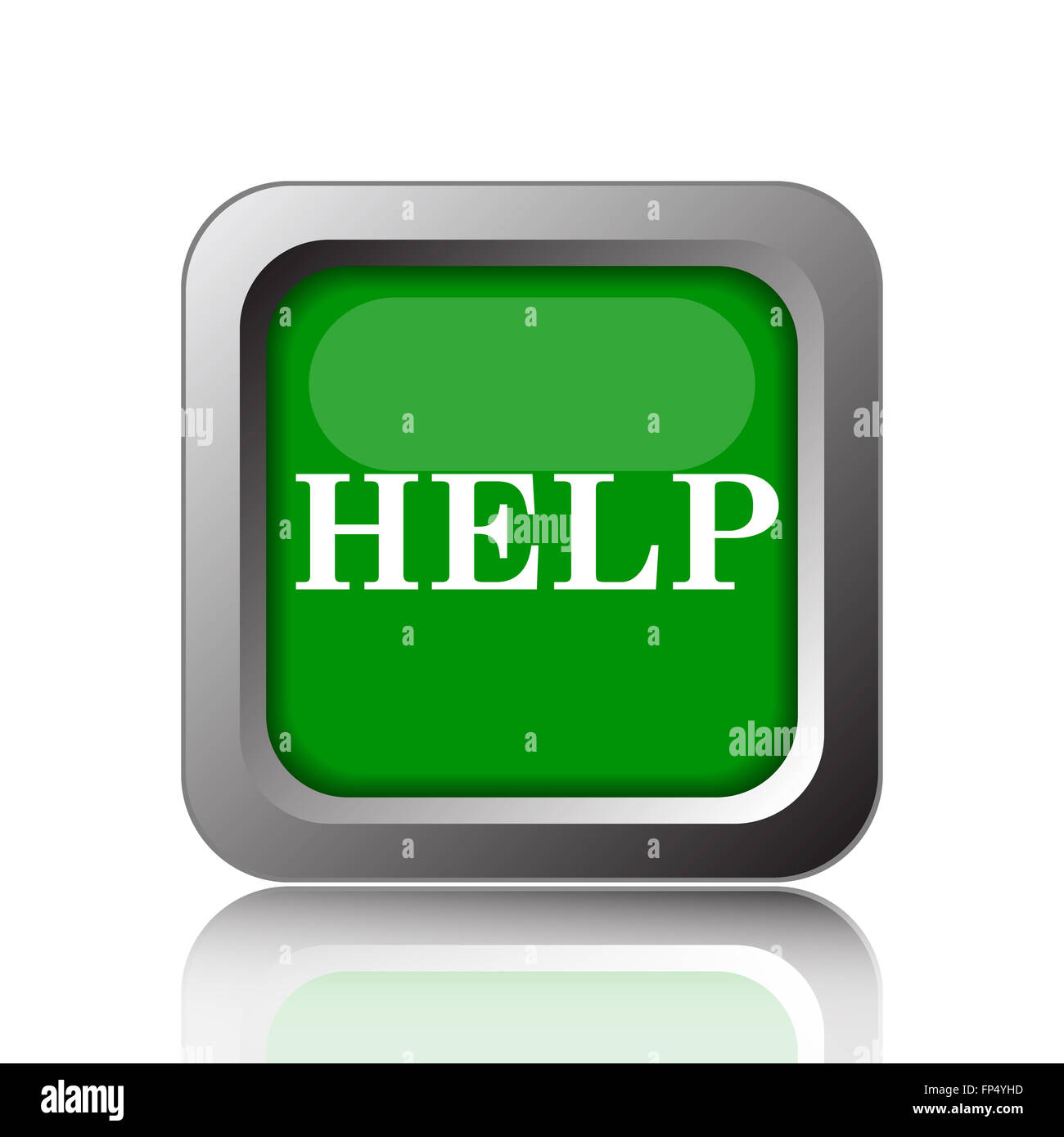 Help icon. Internet button on black background Stock Photo - Alamy