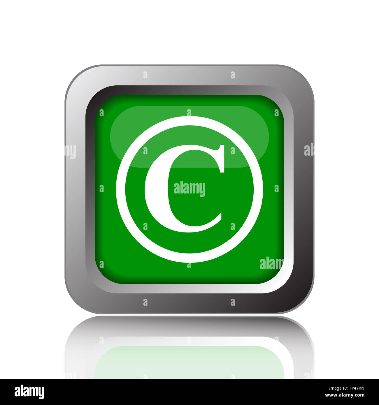 Copyright icon. Internet button on black background Stock Photo - Alamy