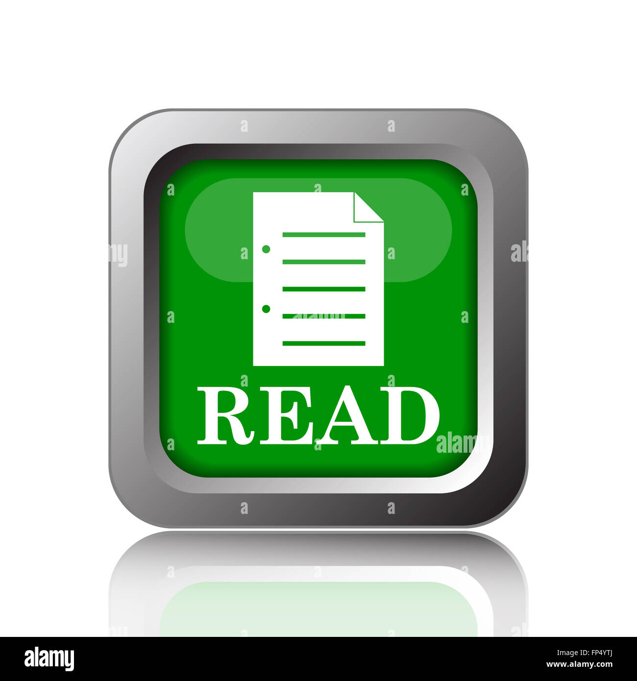 Read icon. Internet button on black background Stock Photo - Alamy