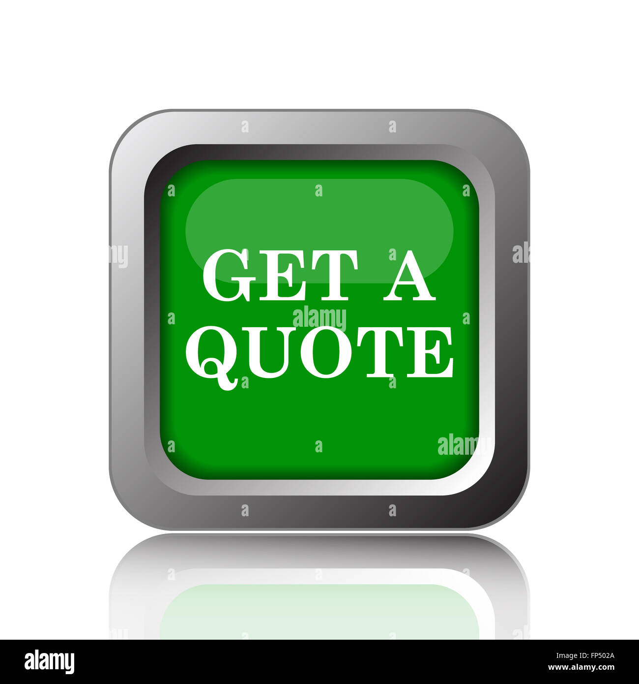 Get a quote icon. Internet button on black background Stock Photo - Alamy