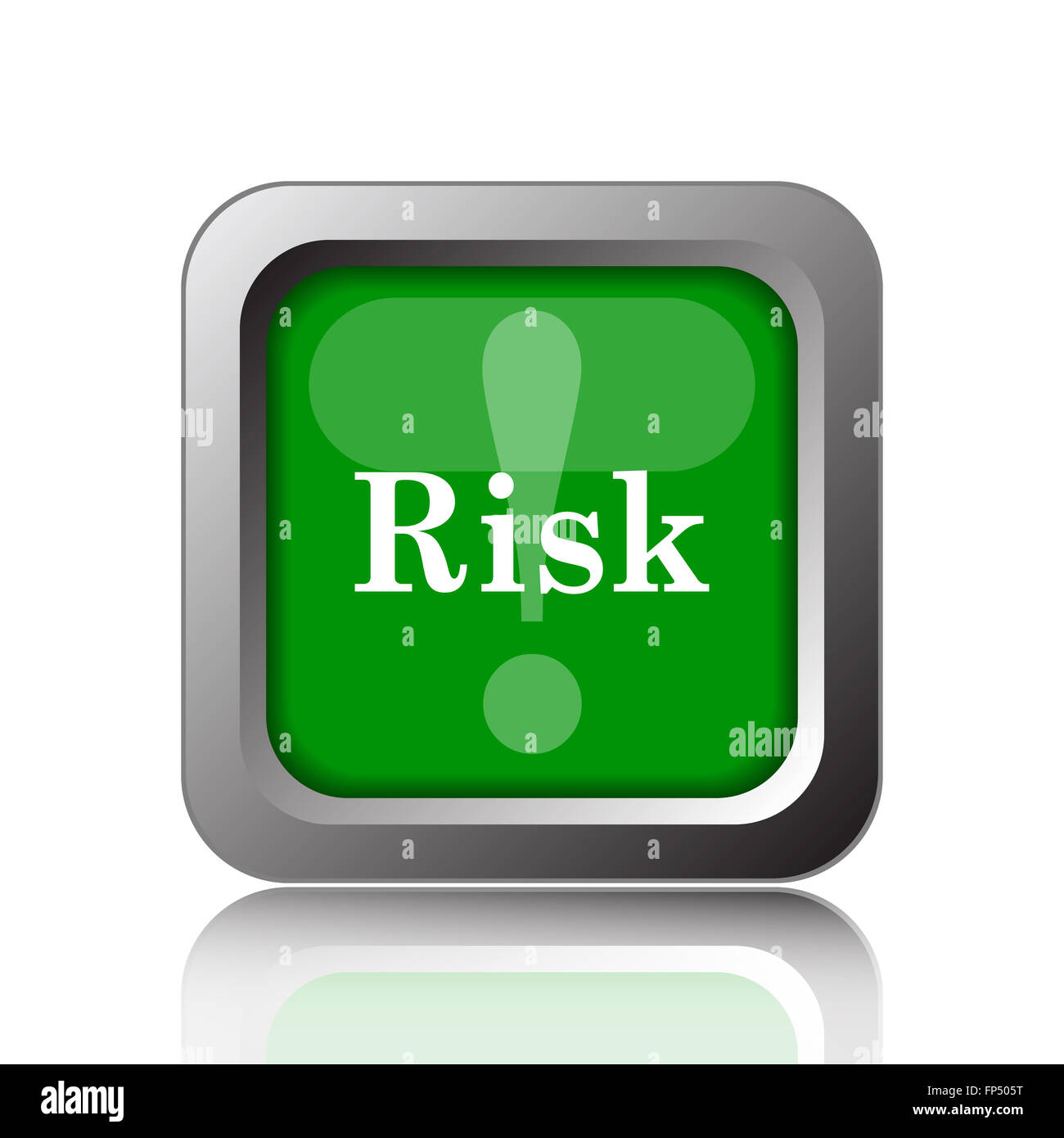 Risk icon. Internet button on black background Stock Photo - Alamy