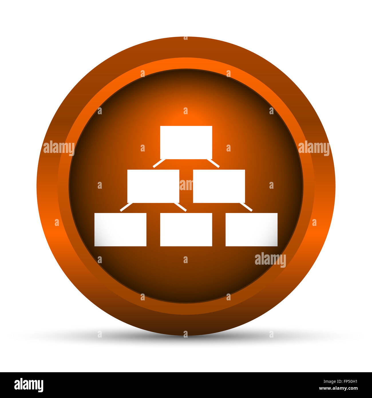 Organizational chart icon. Internet button on white background Stock ...