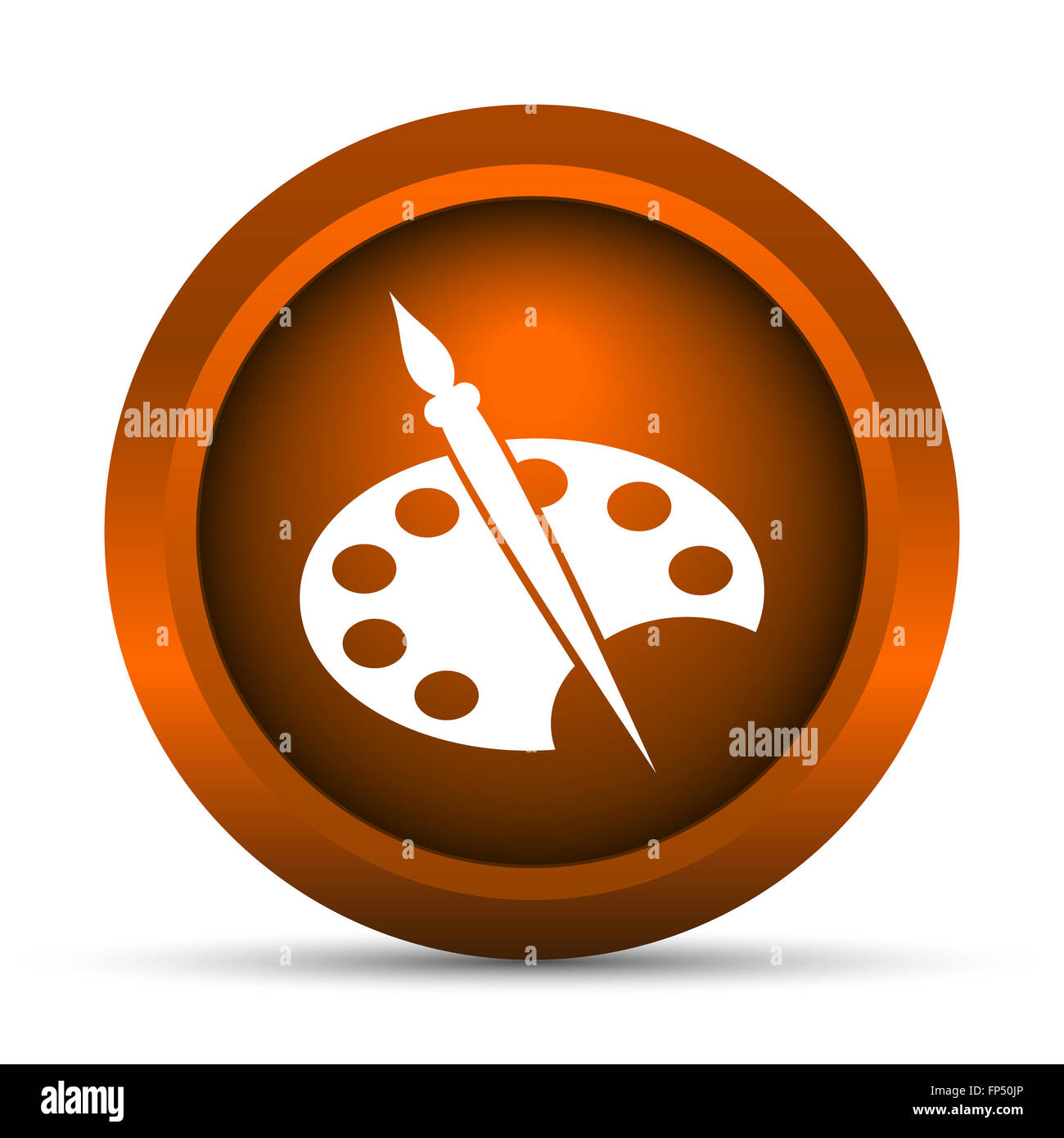 Painting icon. Internet button on white background Stock Photo - Alamy