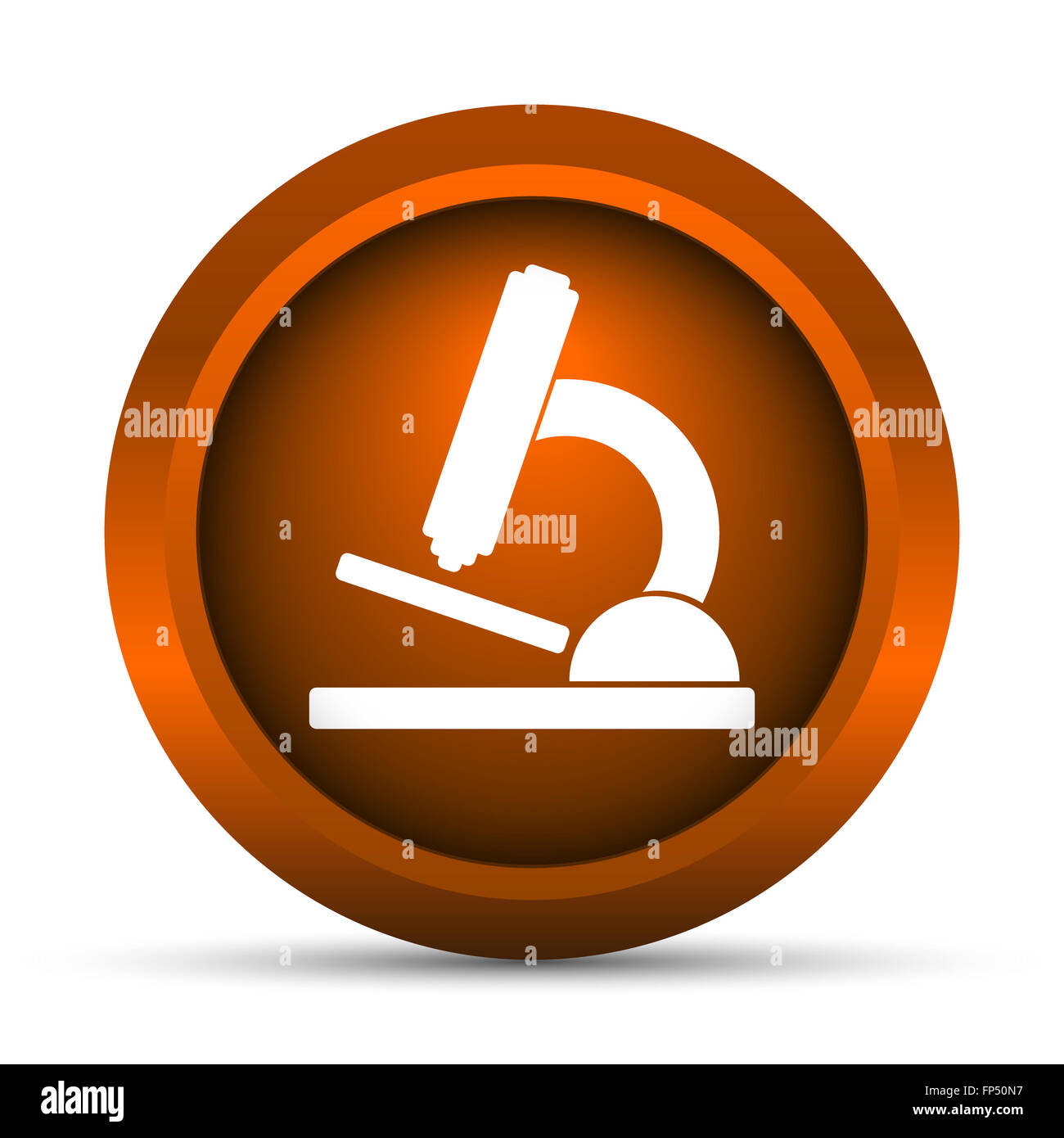 Microscope icon. Internet button on white background Stock Photo - Alamy