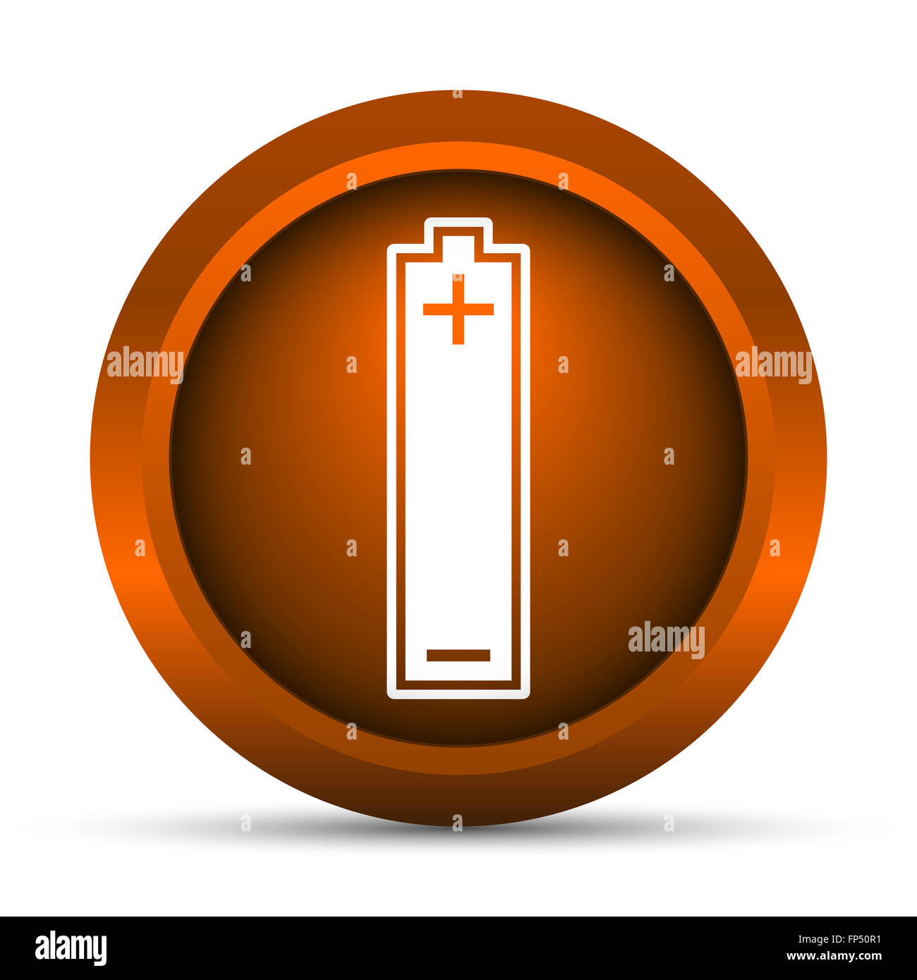 Battery icon. Internet button on white background Stock Photo - Alamy