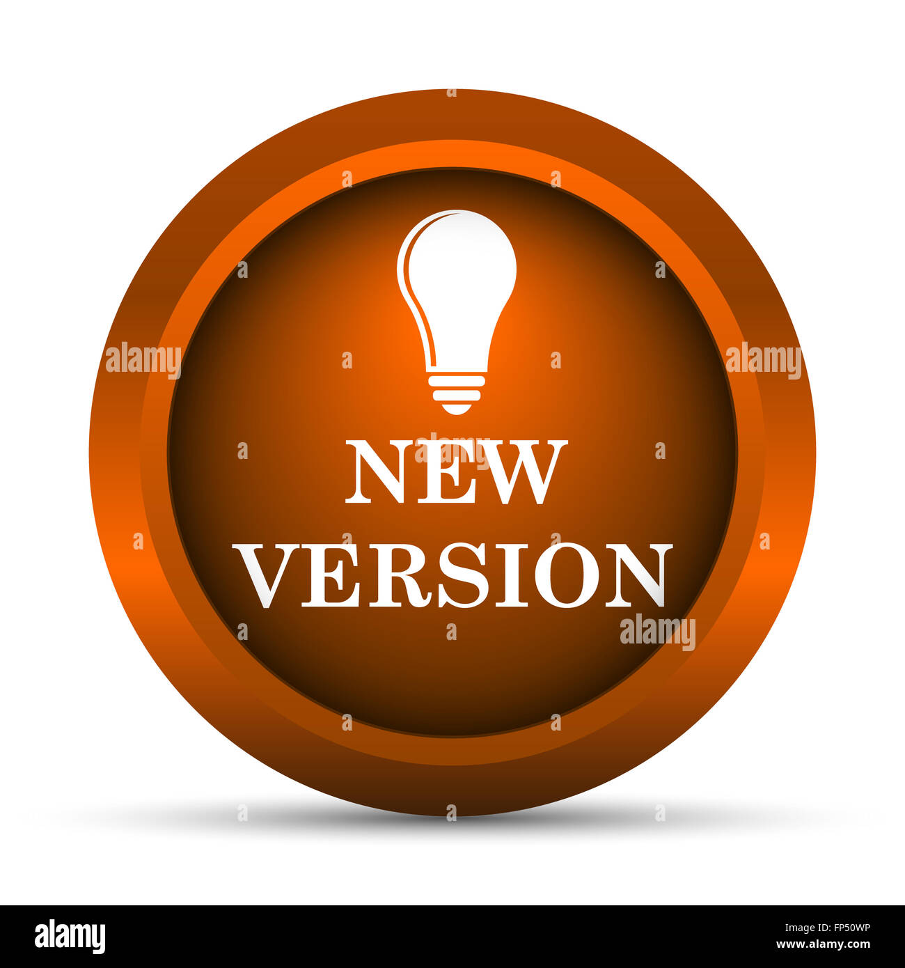 New version icon. Internet button on white background Stock Photo - Alamy