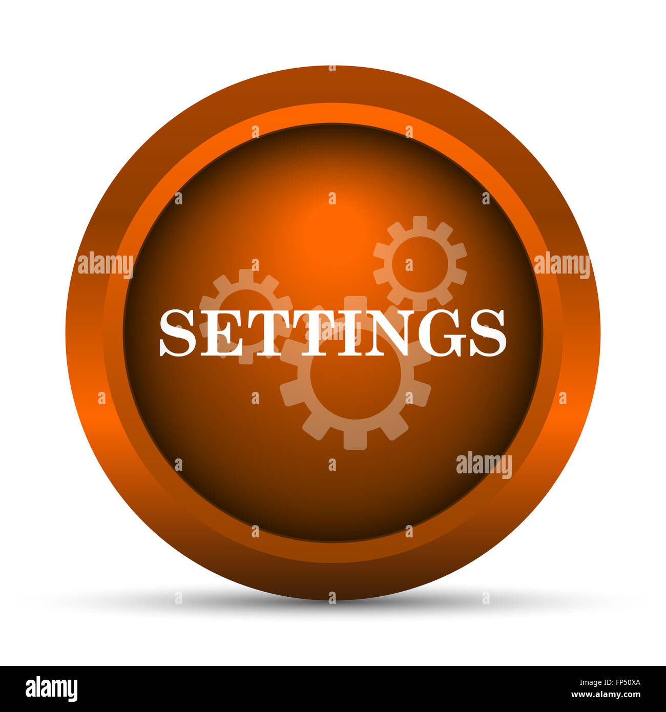 Settings icon. Internet button on white background Stock Photo - Alamy