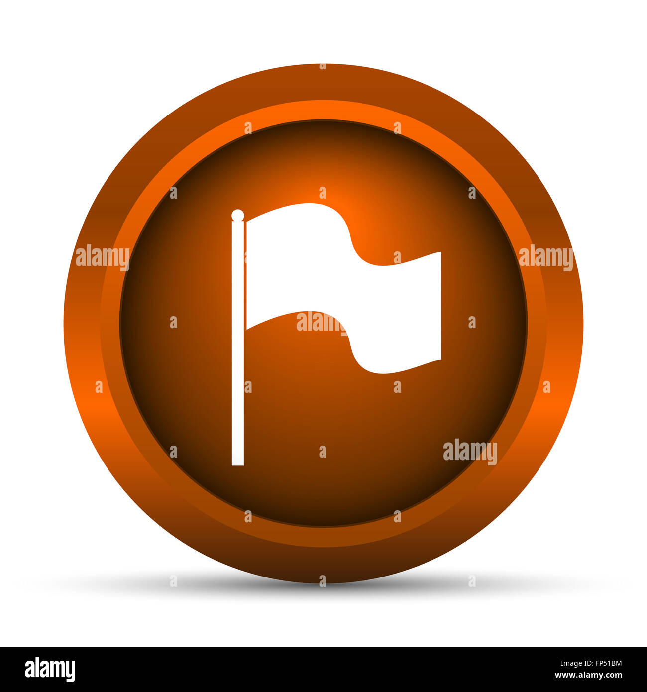 Flag icon. Internet button on white background Stock Photo - Alamy