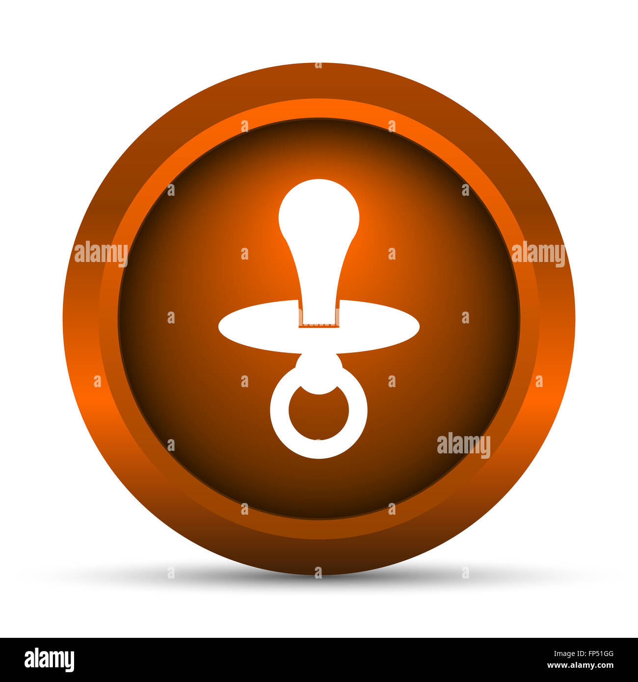 Pacifier icon. Internet button on white background Stock Photo - Alamy