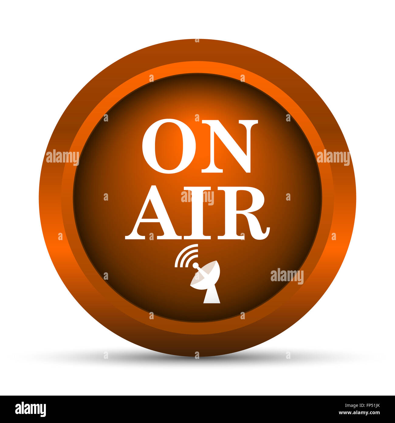 On air icon. Internet button on white background Stock Photo - Alamy