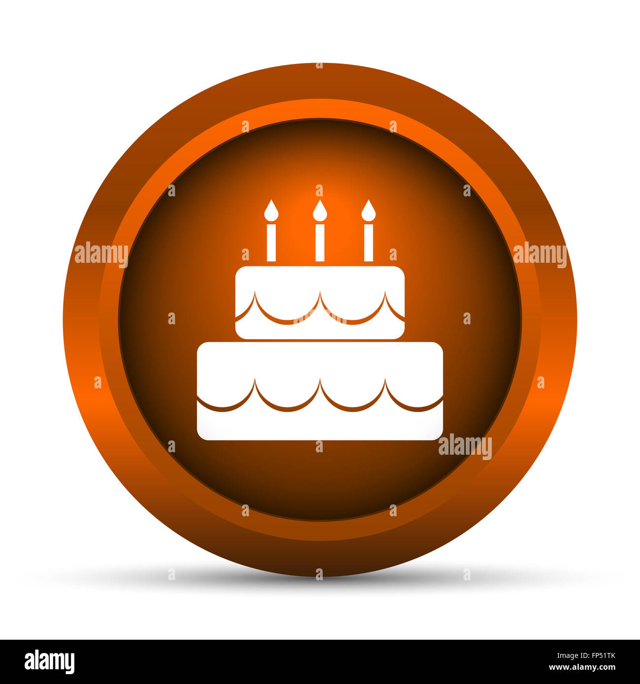Cake icon. Internet button on white background Stock Photo - Alamy