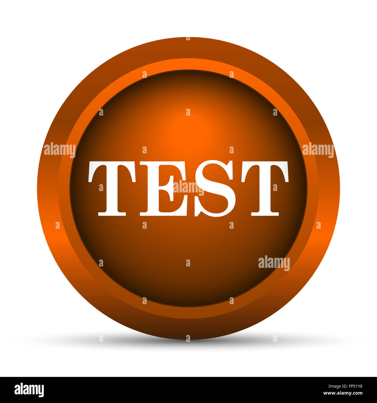 Test icon. Internet button on white background Stock Photo - Alamy