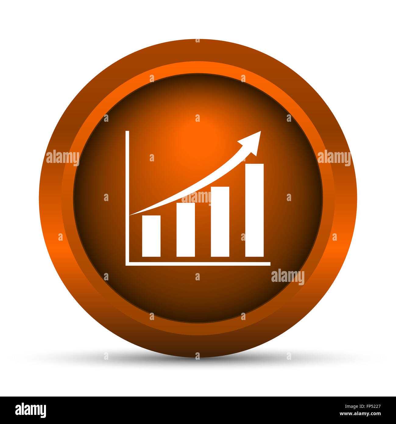 Chart icon. Internet button on white background Stock Photo - Alamy
