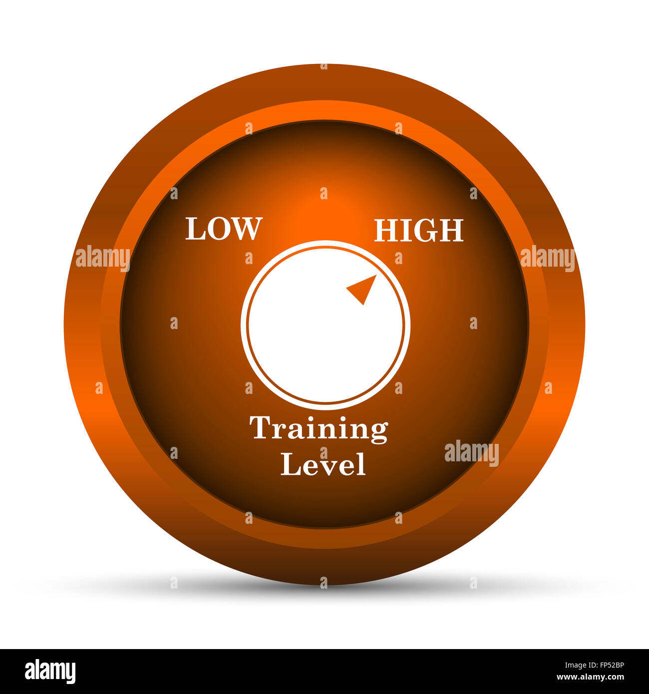 Training level icon. Internet button on white background Stock Photo ...