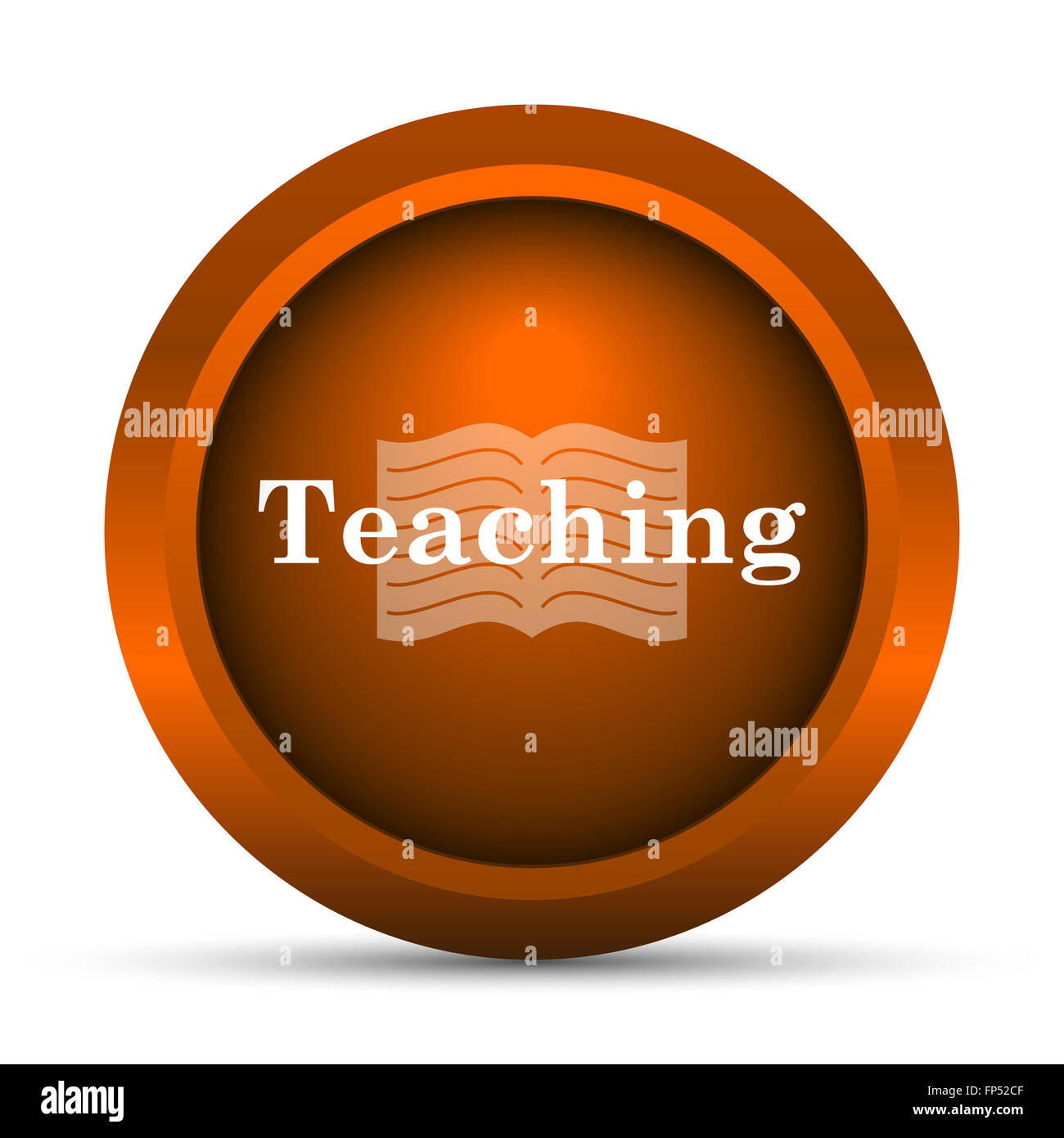 Teaching icon. Internet button on white background Stock Photo - Alamy