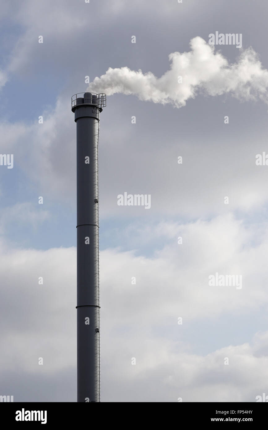 industrial chimney or smokestack Stock Photo