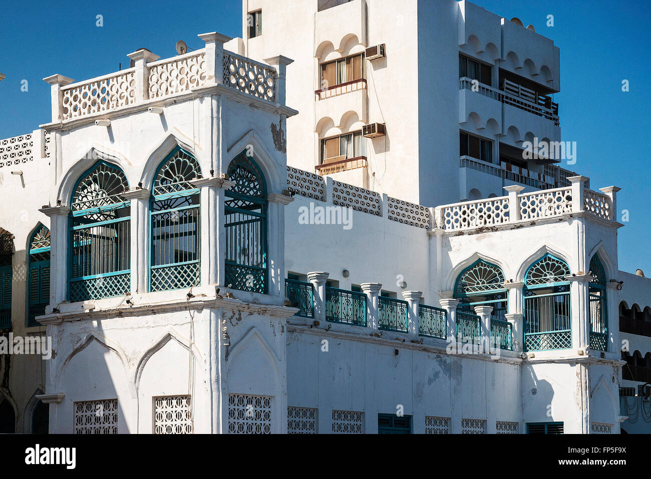 traditional arabic architecture detail in muscat old town oman Stock Photo