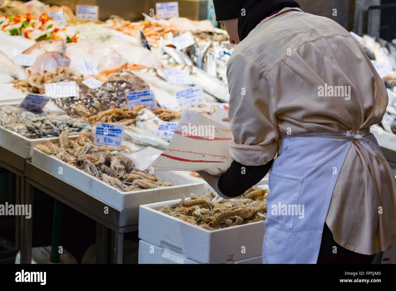 Bologna fresh fish market, Italy Stock Photo Alamy
