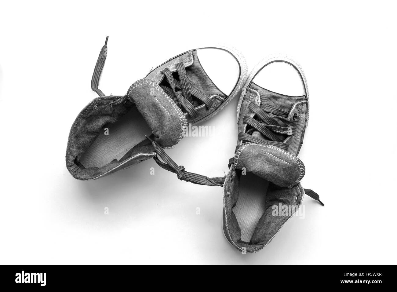 Sneakers shoes isolated on white background. Stock Photo