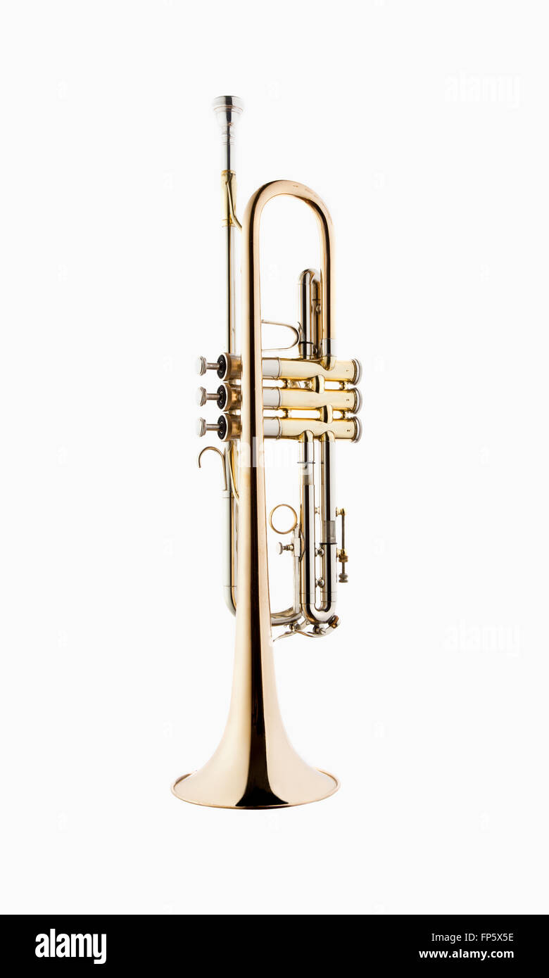 Trumpet isolated on a white background Stock Photo