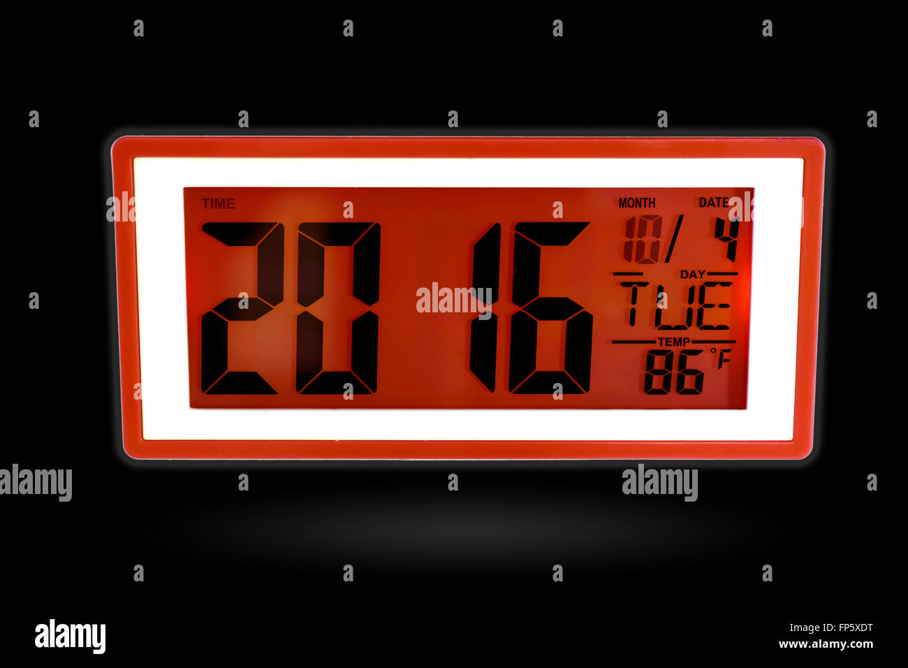 Digital Desktop Clock Timer And Alarm For Wake Up Stock Photo