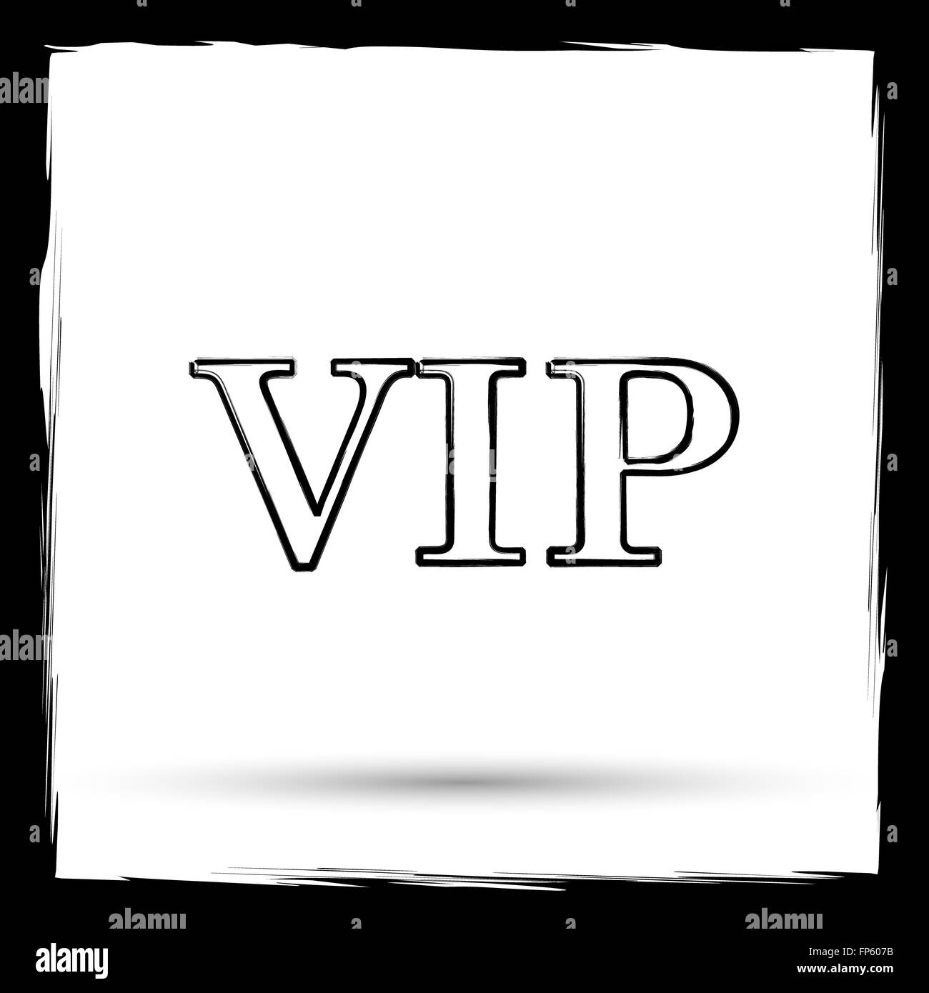 VIP icon blue, isolated on white background Stock Photo - Alamy