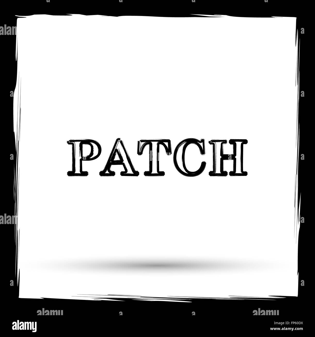 Patch icon. Internet button on white background. Outline design ...