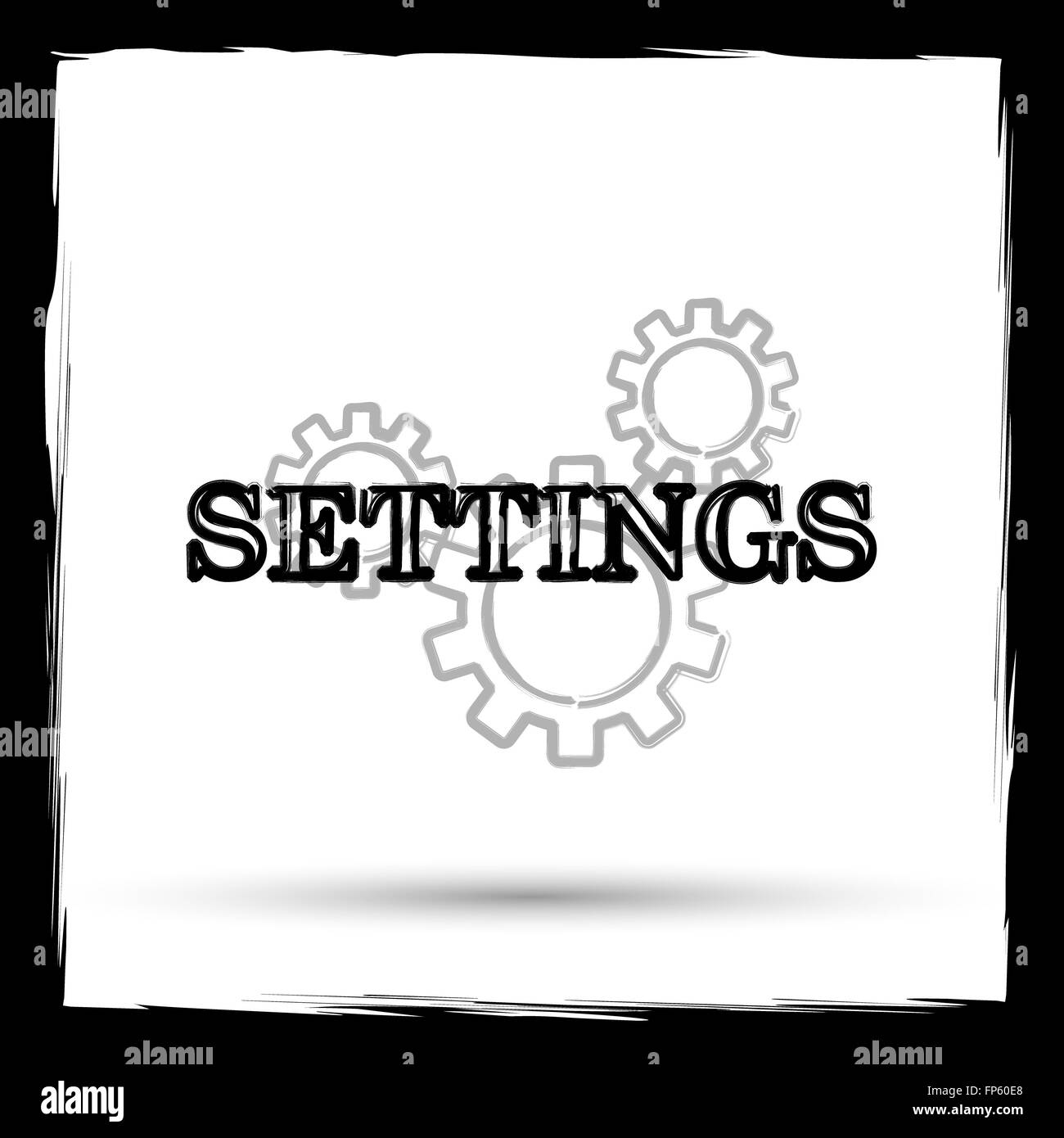 Settings icon. Internet button on white background. Outline design ...