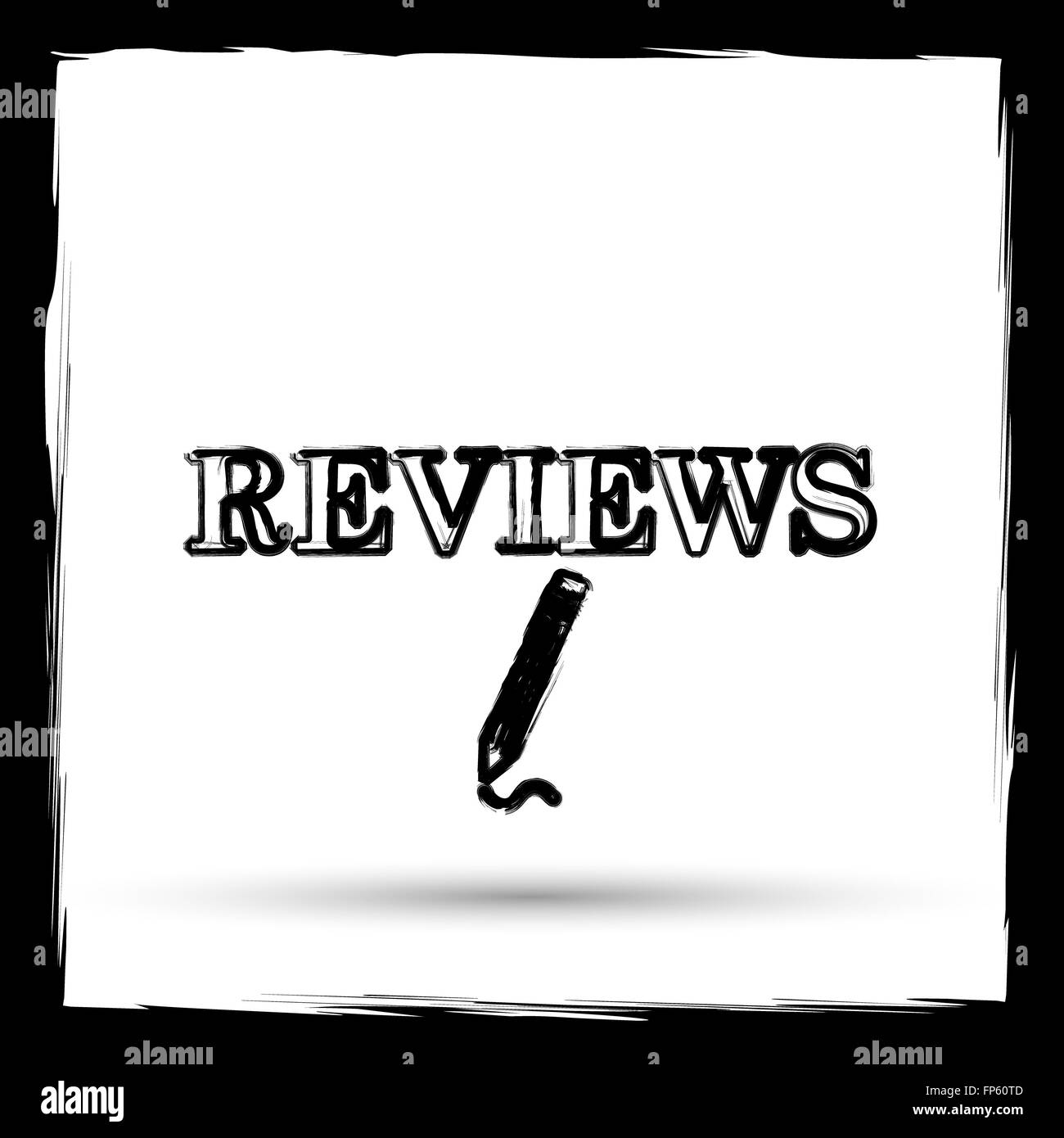 Reviews icon. Internet button on white background. Outline design ...