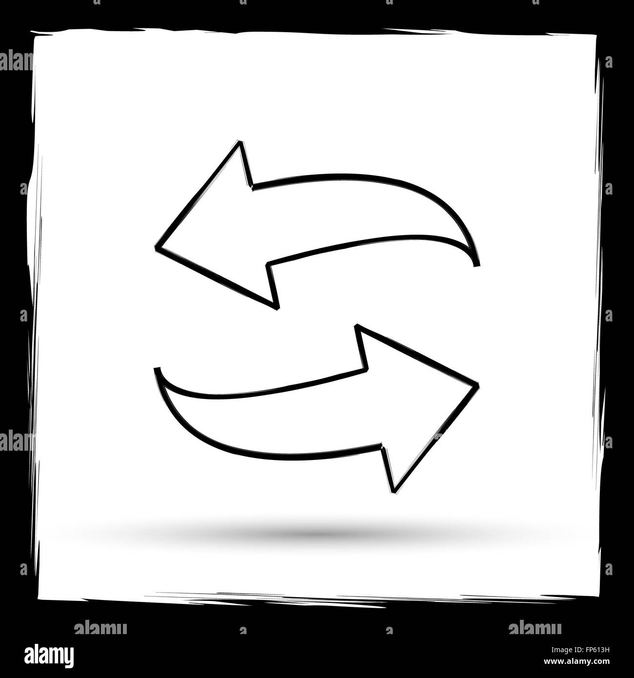 Swap icon. Internet button on white background. Outline design ...