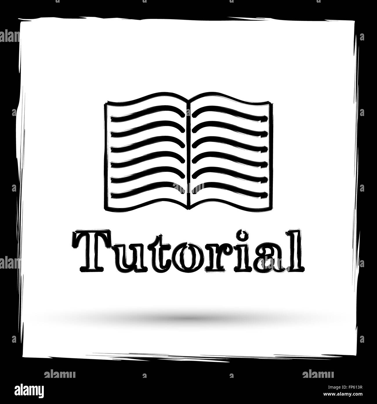 Tutorial icon. Internet button on white background. Outline design ...