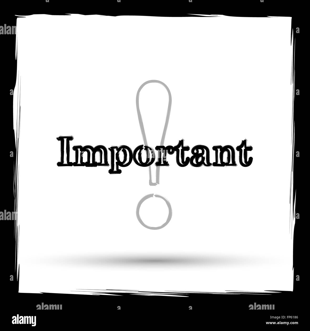 Important icon. Internet button on white background. Outline design ...